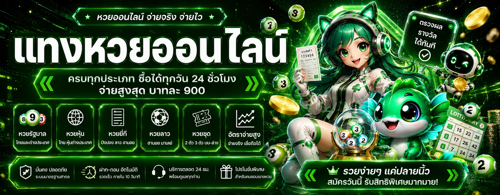 หวยออนไลน์ PUN168 หวยรัฐบาล หวยลาว หวยฮานอย จ่ายสูงสุด 900 บาท